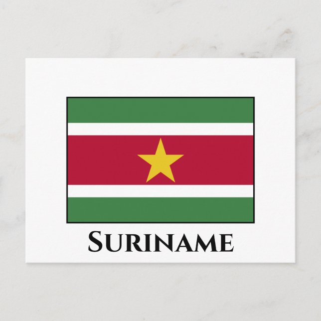 Suriname Flag Postcard (Front)