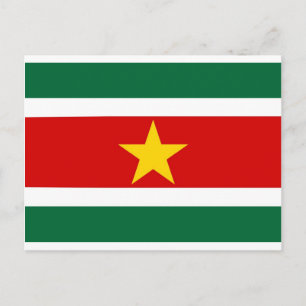 Suriname flag postcard