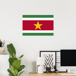 Suriname flag poster