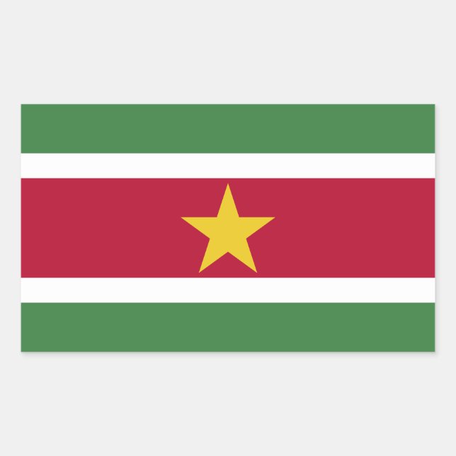 Suriname Flag Rectangular Sticker (Front)