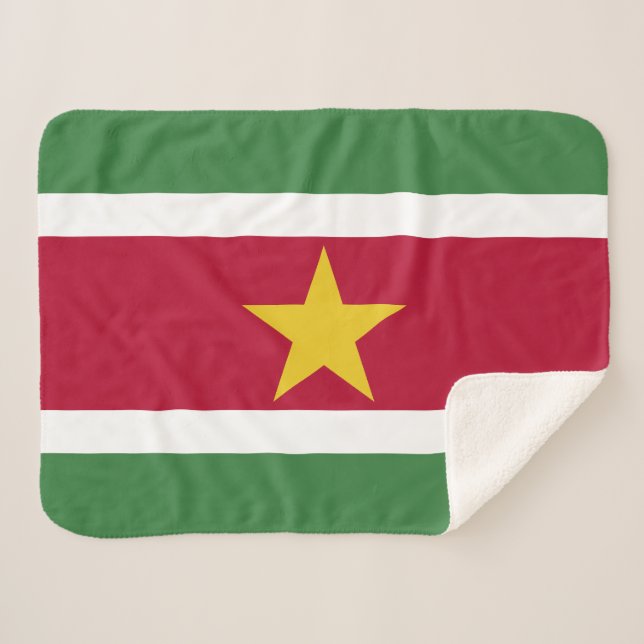 Suriname Flag Sherpa Blanket (Front (Horizontal))