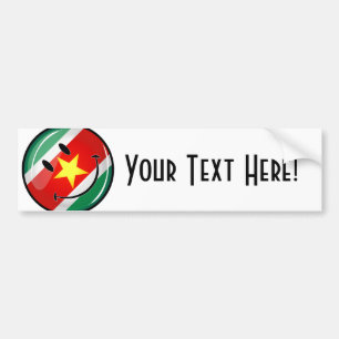 Suriname Flag   Smiling Face Bumper Sticker