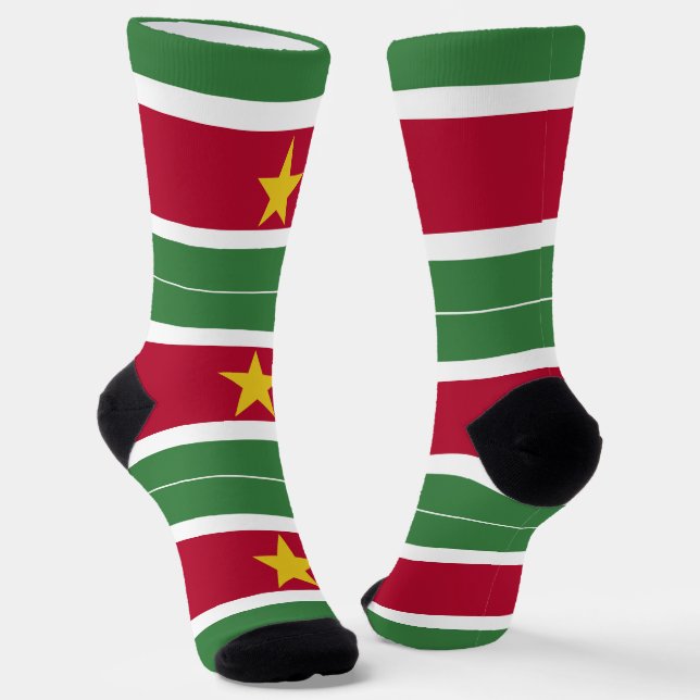 Suriname Flag Socks (Angled)