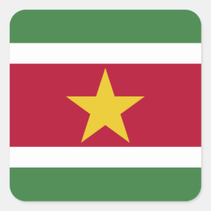 Suriname Flag Square Sticker