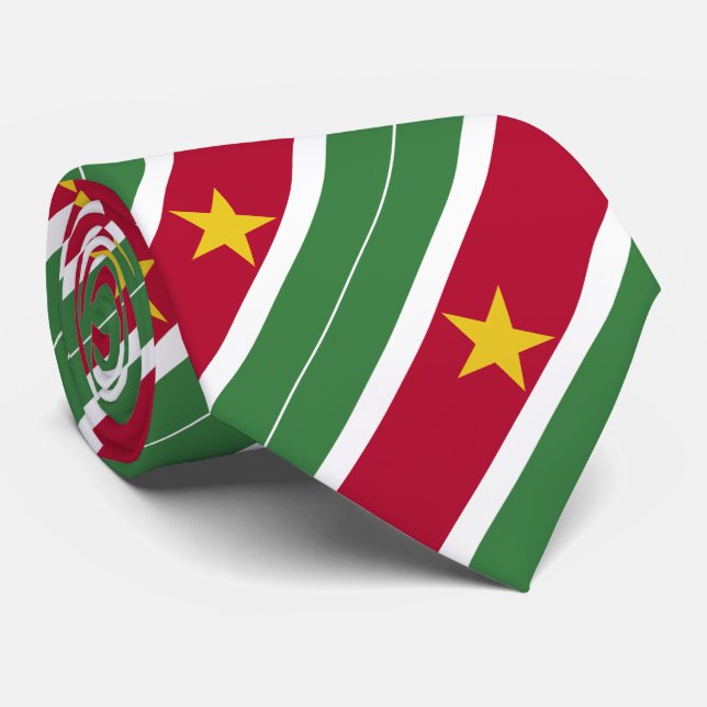 Suriname Flag Tie (Rolled)