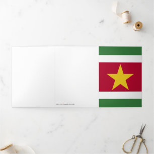 Suriname flag Tri-Fold card