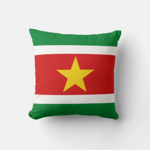 Suriname Flag x Flag Pillow