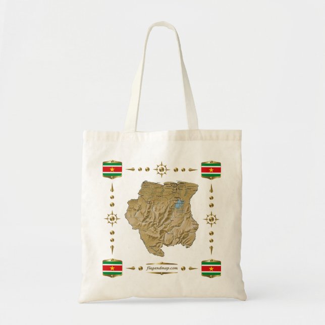 Suriname Map + Flags Bag (Front)