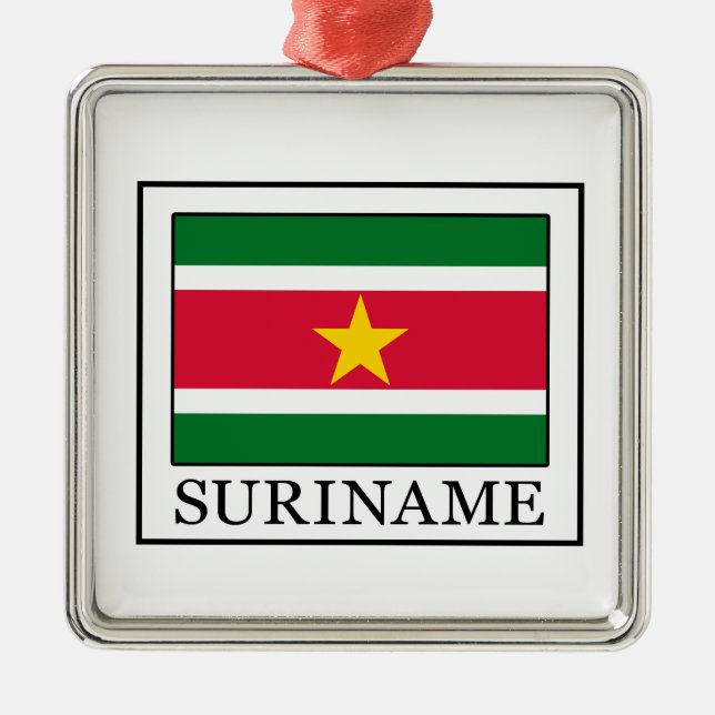Suriname Metal Tree Decoration (Front)