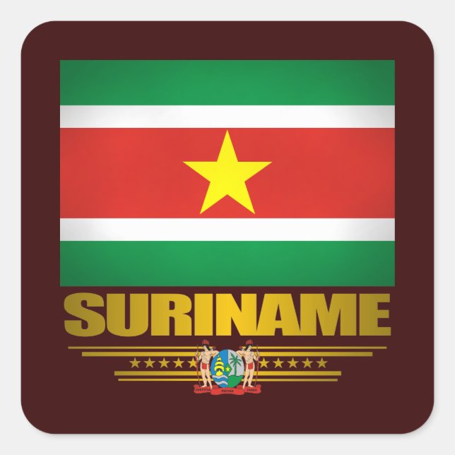 "Suriname Pride" Square Sticker (Front)