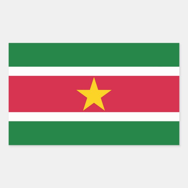 SURINAME RECTANGULAR STICKER (Front)