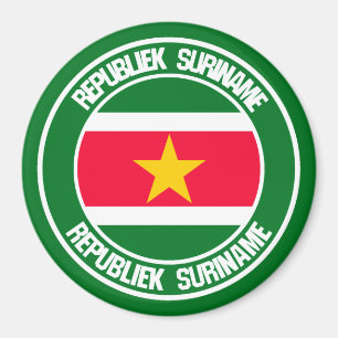 Suriname Round Emblem Magnet