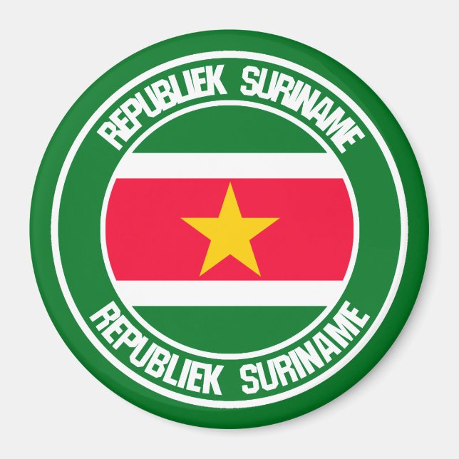 Suriname Round Emblem Magnet (Front)