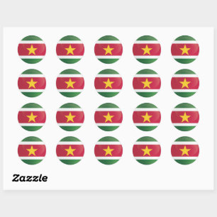 Suriname  Round Icon Flag Classic Round Sticker