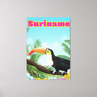 Suriname South american paradise travel poster Canvas Print