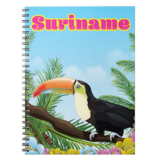 Suriname South american paradise travel poster Notebook