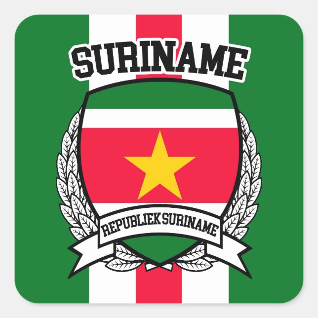 Suriname Square Sticker (Front)