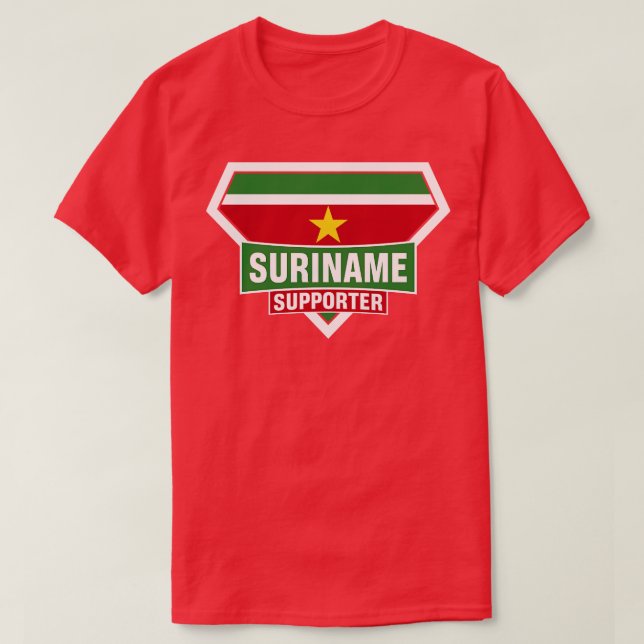 Suriname Super Flag Supporter T-Shirt (Design Front)