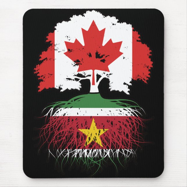 Suriname Surinamese Canadian Canada Tree Roots Mouse Mat (Front)