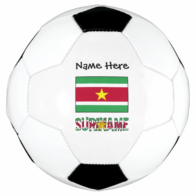 Suriname Surinamese Flag Personalised  Football (Front)