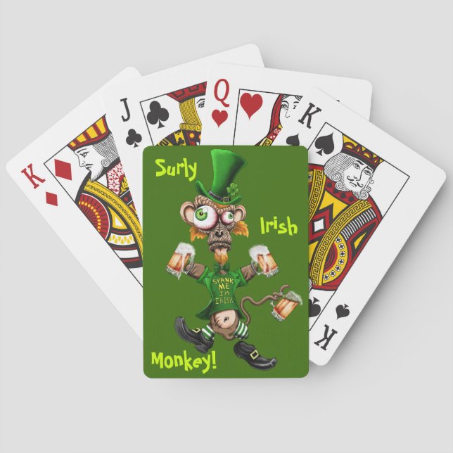 Surly Irish Monkey Playing Cards (Back)
