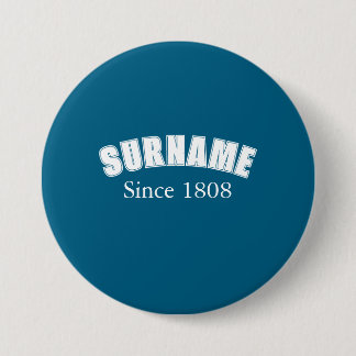 Surname Collegiate Design 7.5 Cm Round Badge