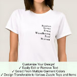 Surname Forename Famous Name Trend Custom 02B T-Shirt<br><div class="desc">Explore the diversity and richness your forename, in this example I’ve used surnames and references of different Emmas. This products connects you to the Emmas who've shaped our world through politics, music, literature, and beyond. You can also use this template T-shirt to list qualities etc of the person who will...</div>