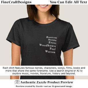 Surname Forename Famous Name Trend Custom 02W T-Shirt