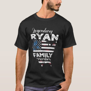 Surname Ryan US Flag Ryan Last Name Ryan T-Shirt