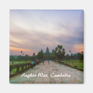 Surnise Journey to Angkor Wat Cambodia Magnet