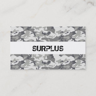 Surplus Urban Camo Business Card