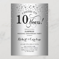 Surprise 10th Anniversary Party - Silver Black