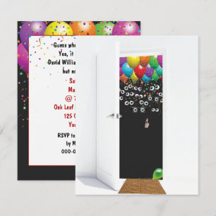Surprise 21st Birthday Party Door Invitation