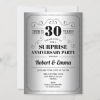 Surprise 30th Anniversary Party - Silver Black