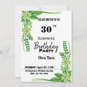 Surprise 30th Birthday Party Invitation