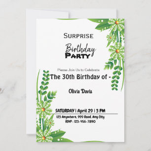 Surprise 30th Birthday Party Invitation