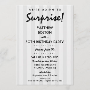 SURPRISE! 30th or Any Birthday Party Invitation