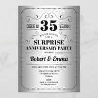 Surprise 35th Anniversary Party - Silver Black