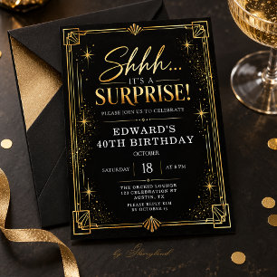 Surprise 40th Birthday Invitation