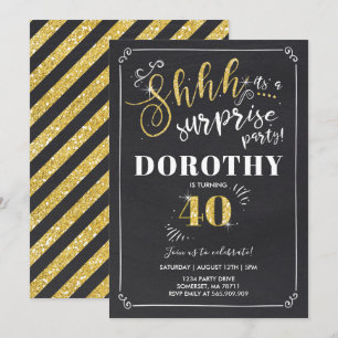 Surprise 40th Birthday Invitation Vintage Surprise