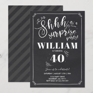 Surprise 40th Birthday Invitation Vintage Surprise