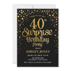 Surprise 40th Birthday Party - Black & Gold