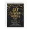 Surprise 40th Birthday Party - Black & Gold