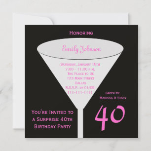 Surprise 40th Birthday Party Invitation