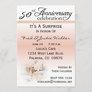 Surprise 50th Anniversary Party Invitations