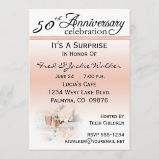 Surprise 50th Anniversary Party Invitations