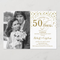 Surprise 50th Anniversary with Photo White Gold