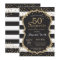 Surprise 50th Birthday Invitation. Gold Glitter
