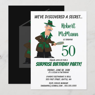 Surprise 50th Birthday Party Invitation - Secret