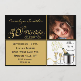 Surprise 50th Birthday Party Invitations